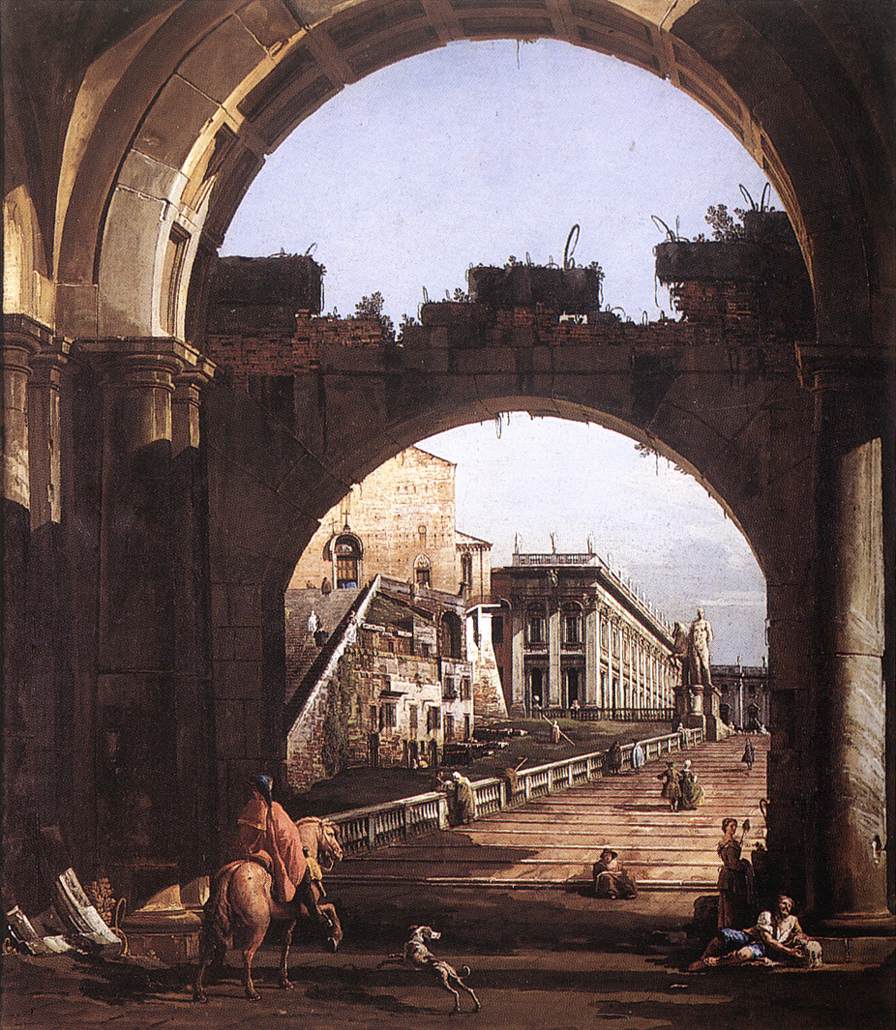 Bernardo Bellotto Capriccio of Capital